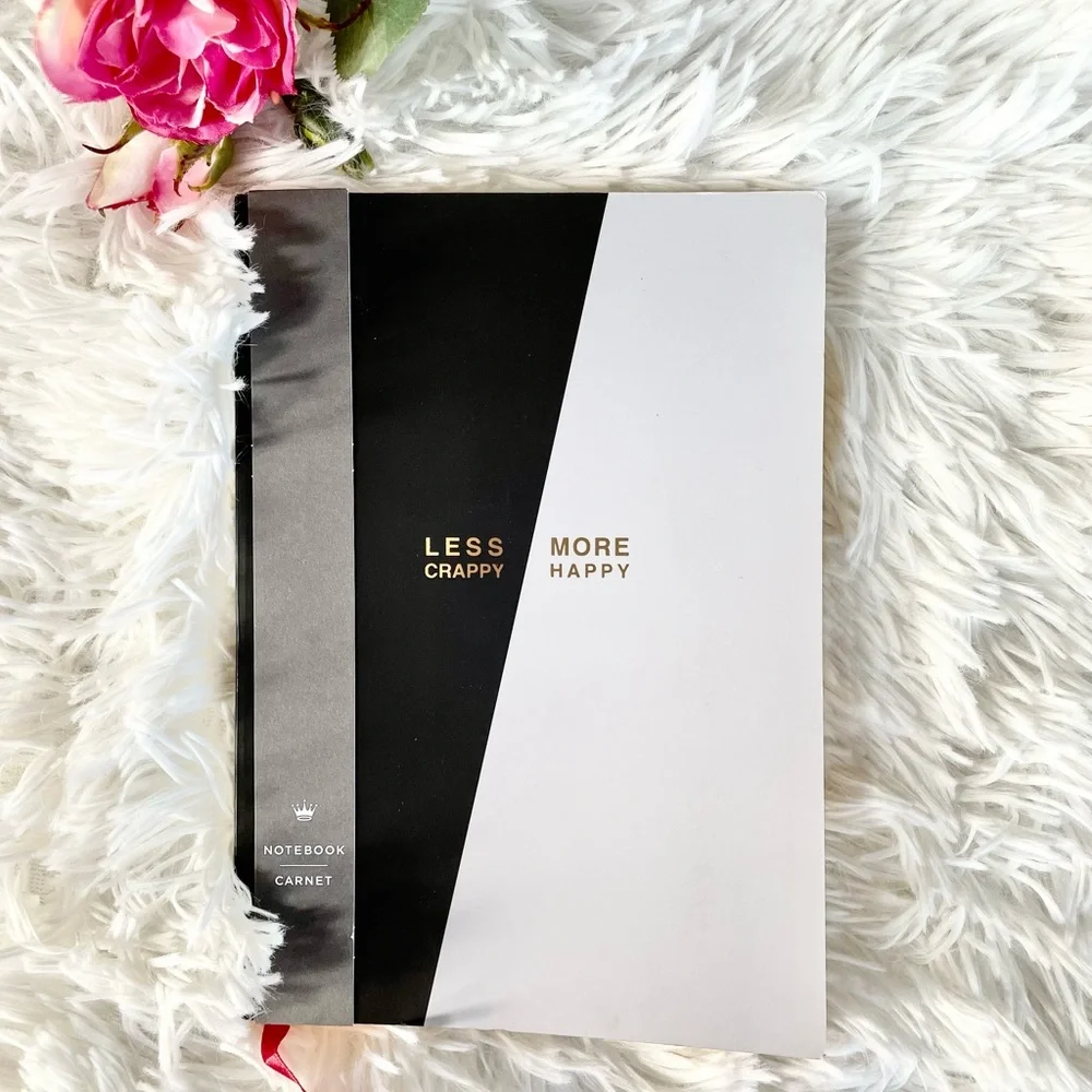 🆕New with tags  “Less Crappy/ More Happy” 160 page Notebook with place for Date